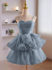 A-Line Ruffles Tiered Short Homecoming Dress