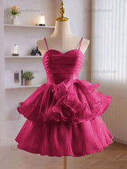 A-Line Ruffles Tiered Short Homecoming Dress