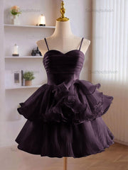 A-Line Ruffles Tiered Short Homecoming Dress
