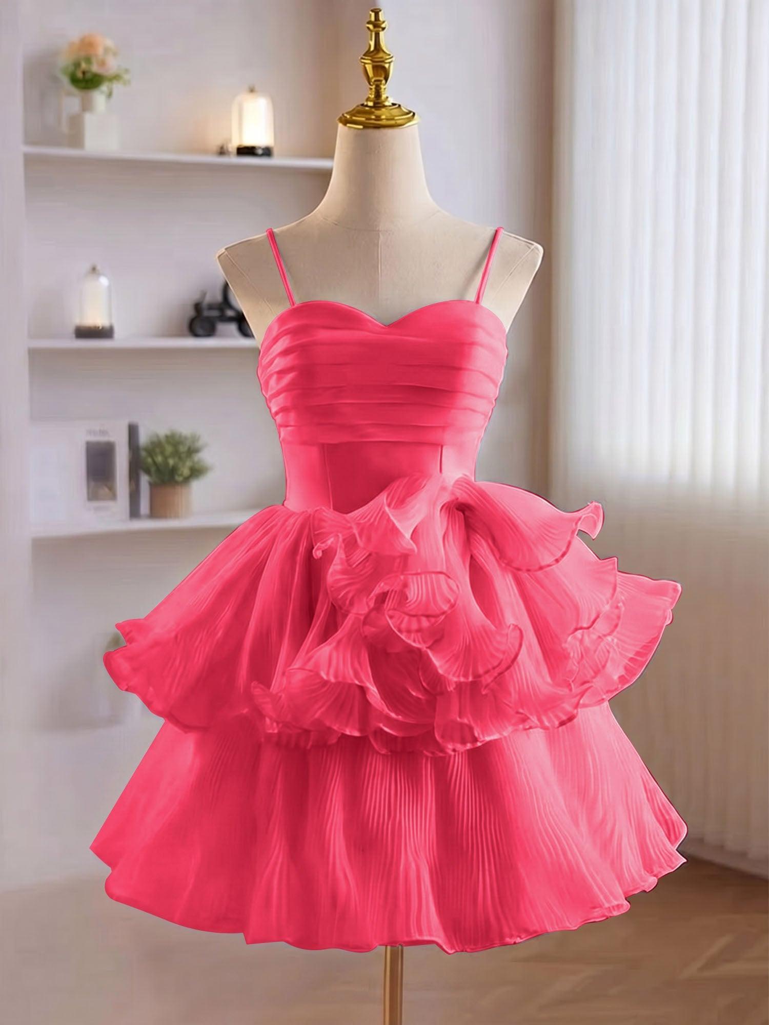 A-Line Ruffles Tiered Short Homecoming Dress