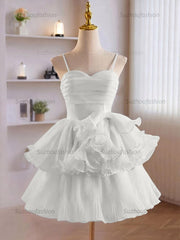 A-Line Ruffles Tiered Short Homecoming Dress