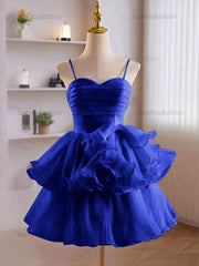 A-Line Ruffles Tiered Short Homecoming Dress