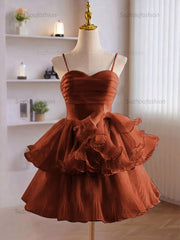 A-Line Ruffles Tiered Short Homecoming Dress