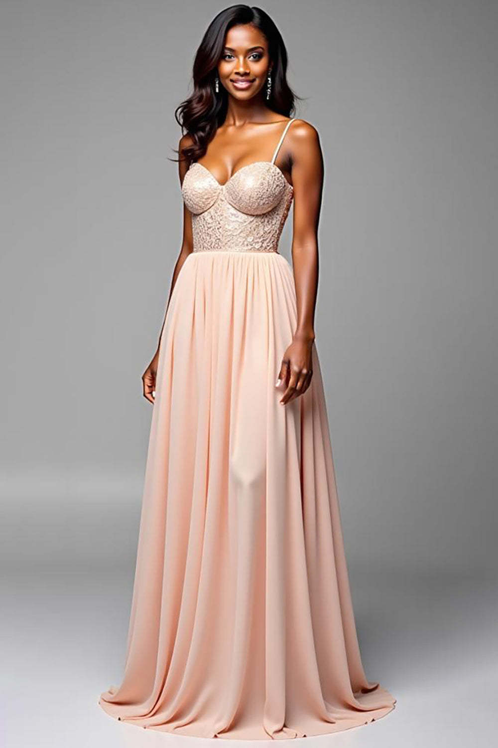 Suzhoufashion A Line Sweetheart Champagne Wedding Guest Dress Long Formal Dress Suzhoufashion A Line Sweetheart Champagne Wedding Guest Dress Long Formal Dress