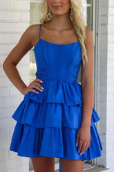 Suzhoufashion A Line Tiered Short Homecoming Dress with Bow