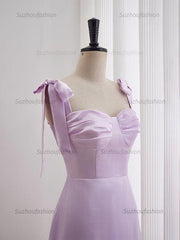A-line Bow Tie Ruched Short Homecoming Dress