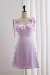 Suzhoufashion A-line Bow Tie Ruched Short Homecoming Dress
