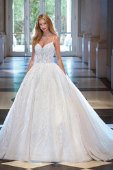 Amazing V-Neck Sleeveless Appliques Bridal Dresses Lace Appliques
