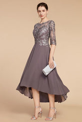Asymmetrical Scoop A Line Mother of the Bride Dress