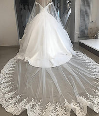 Ball-Gown Off-the-shoulder Excellent Appliques Wedding Dresses