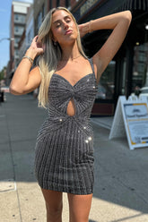 Beaded Black Homecoming Dresses Tight Short Cocktail Dresses