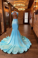 Beautiful Long Sleeveless Mermaid Prom Dress With Beading