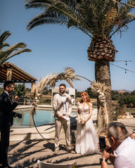 Beautiful Sweetheart Illusion Empire Beach Wedding Dress with Lace