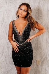 Black Homecoming Dresses Backless Tight Short Cocktail Dresses With Beadings