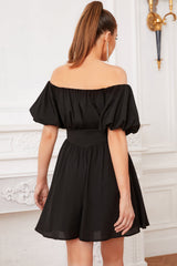 Black Homecoming Dresses Off the Shoulder Cocktail Dress