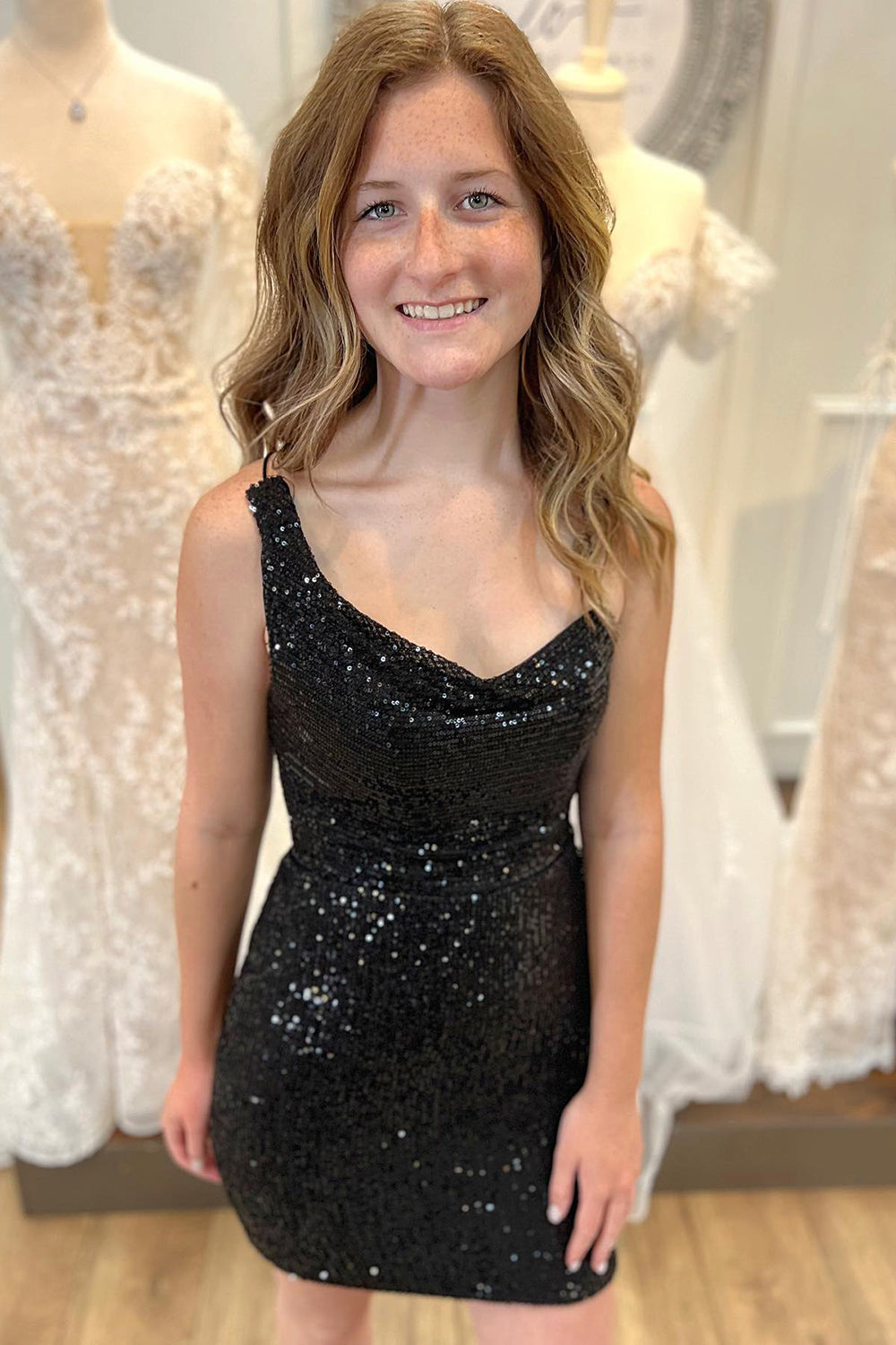 Black Homecoming Dress Spaghetti Straps Sequin Backless Tight Prom Dress Suzhoufashion Black Homecoming Dress Spaghetti Straps Sequin Backless Tight Prom Dress Suzhoufashion