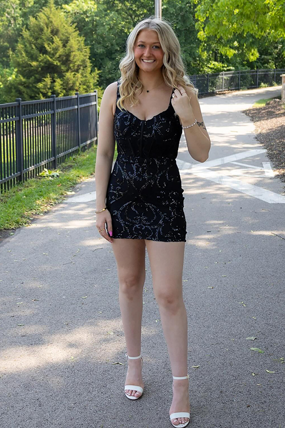 Suzhoufashion Black Tight Homecoming Dresses Short Corset Cocktail Dresses With Sequins Suzhoufashion Black Tight Homecoming Dresses Short Corset Cocktail Dresses With Sequins