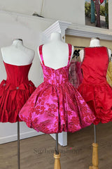 Blue A Line Homecoming Dresses Beaded Satin Short Cocktail Dresses