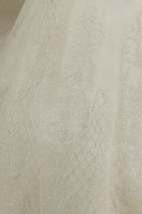 Cap Sleeve Aline Cathedral wedding dress Tulle Lace Appliques Garden Bridal Gown