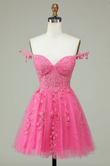 Coral Homecoming Dresses Backless Short Cocktail Dress with Appliques