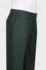 Dark Green Shawl Lapel Double Breasted Wedding Suit