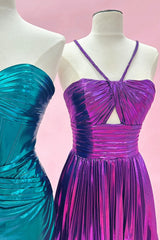 Dark Purple Homecoming Dresses A Line Halter Short Cocktail Dresses