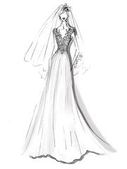 Elegant A-Line Chiffon White Lace Sweetheart Beach Wedding Dresses