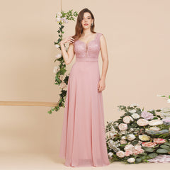 Elegant Floor-length Lace A-line Burgundy Formal Dress
