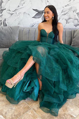 Emerald Green Prom Dress Sweetheart Long Formal Dress