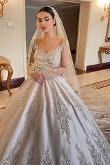 Empire V Neck Satin Lace Crystal Ruffles Ball Gown Wedding Dresses