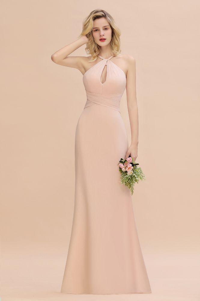 Fabulous Halter Slim Mermaid Bridesmaid Dress Long Party Dress