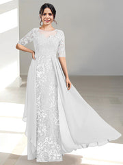 Long Mother of the Bride Dress with A Line and Scoop Necklines