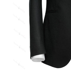 Formal Black Shawl Lapel 3 Piece Wedding Suit