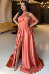 Front Split One Shoulder Sleeveless Mermaid Evening Formal Dress With Beadings Online