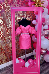 Fuchsia Homecoming Dresses Sequined Sweetheart Tight Short Cocktail Dresses