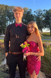 Fuchsia Homecoming Dresses Sweetheart Tight Short Cocktail Dresses