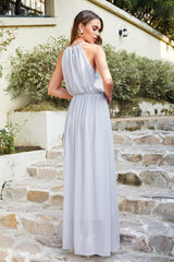 Gorgeous Halter Sleeveless Chiffon Party Dress Long