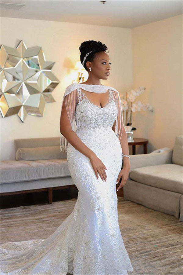 Gorgeous Off-The-Should Beading Appliques Wedding Dresses | Mermaid Sexy Bridal Dresses | Suzhoufashion Gorgeous Off-The-Should Beading Appliques Wedding Dresses | Mermaid Sexy Bridal Dresses | Suzhoufashion