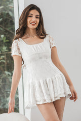 Homecoming Dresses Lace-Up Back Short Graduation Dress