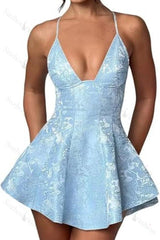 Hor Selling Halter Satin Short Homecoming Dresses Ruffle for Girls