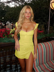 Lace Bodycon Homecoming Dress with Side Slit
