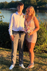 Light Green Homecoming Dresses Strapless Corset Tight Short Cocktail Dresses with Sequin