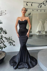 New Arrival Black Mermaid Beadings Long Evening Gowns