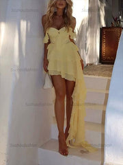 Off-Shoulder Ruffles Sweetheart Short Cocktail Homecoming Dress