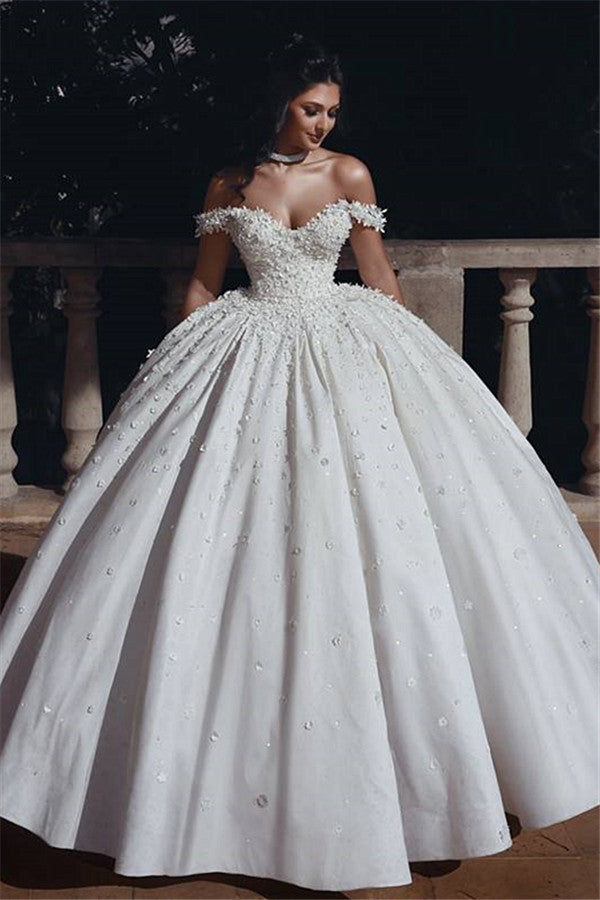 Off The Shoulder Beads Appliques Wedding Dresses | Princess Sexy Ball Gown Royal Wedding Dress Off The Shoulder Beads Appliques Wedding Dresses | Princess Sexy Ball Gown Royal Wedding Dress