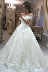 Off The Shoulder Lace Wedding Dresses Online Puffy Tulle Sexy Bride Dress