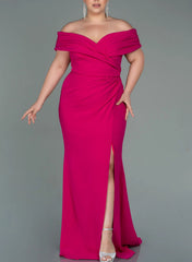 Off the Shoulder Mermaid Trumpet Gown for the Mother of the Bride with Side Split