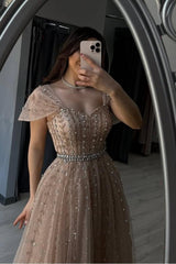 Off the Shoulder Strapless Sleeveless Long Evening Formal Dress With Beading