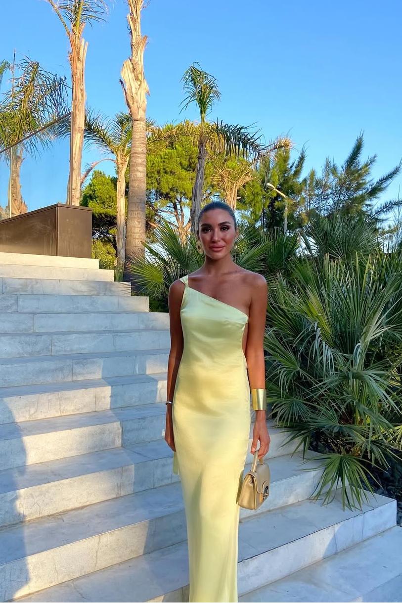 One Shoulder Backless Sleeveless Long Evening Formal Dress With Pleated