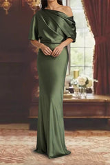 One Shoulder Column Gown for the Mother of the Bride